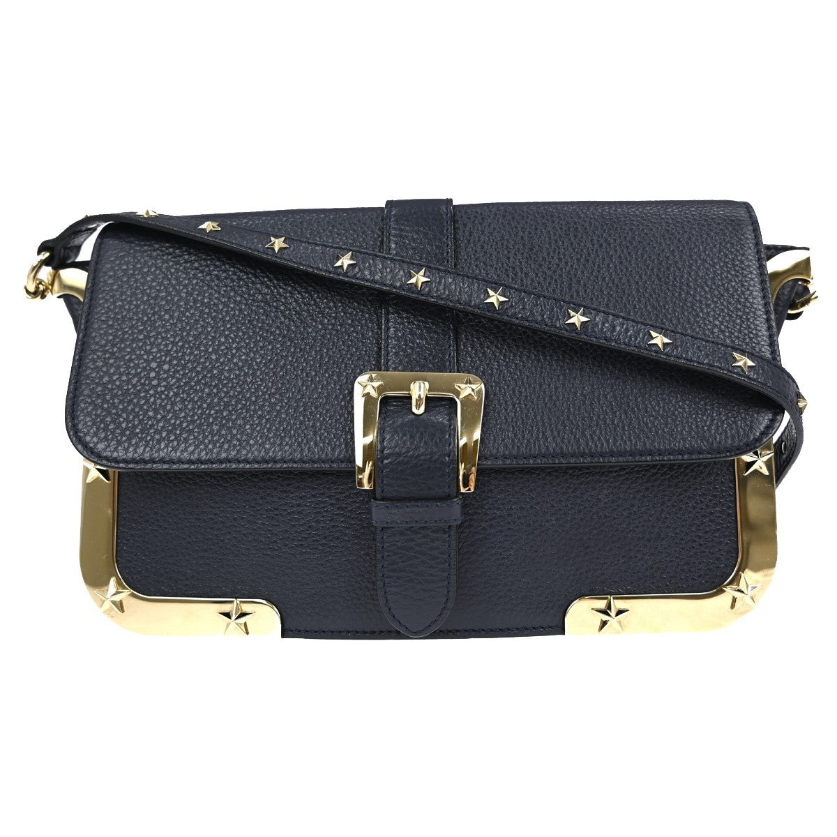 Valentino Garavani Vintage shoulder bag Leather, NAVY, LEATHER, Shoulder bag
