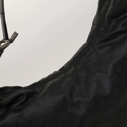 Gucci Zip Hobo Nylon, BLACK, NYLON, Shoulder bag