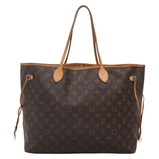 Louis Vuitton Neverfull Tote Monogram Canvas, BROWN, CANVAS, Tote bag