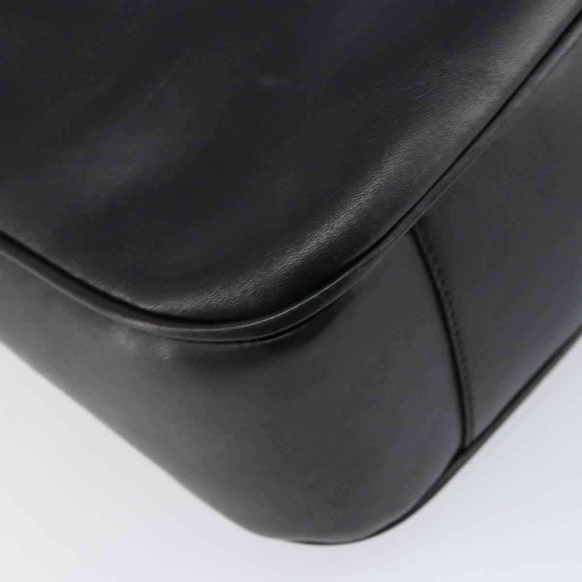 Gucci Vintage Bamboo Shoulder Bag Leather, BLACK, LEATHER, Shoulder bag