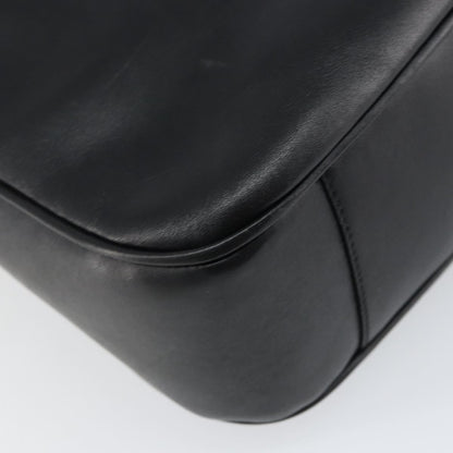 Gucci Vintage Bamboo Shoulder Bag Leather, BLACK, LEATHER, Shoulder bag