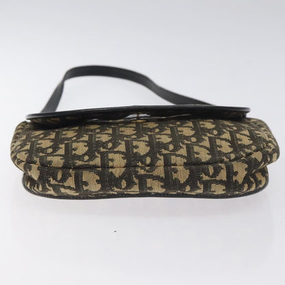 Christian Dior Vintage Flap Crossbody Bag Canvas, NAVY, CANVAS, Shoulder bag
