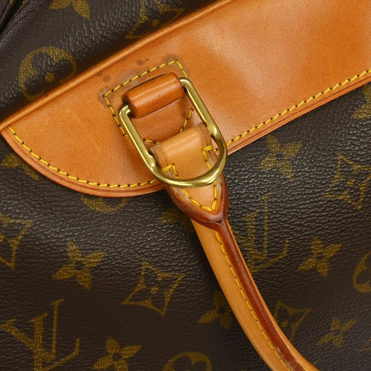 Louis Vuitton Deauville Handbag Monogram Canvas, BROWN, CANVAS, Handbag