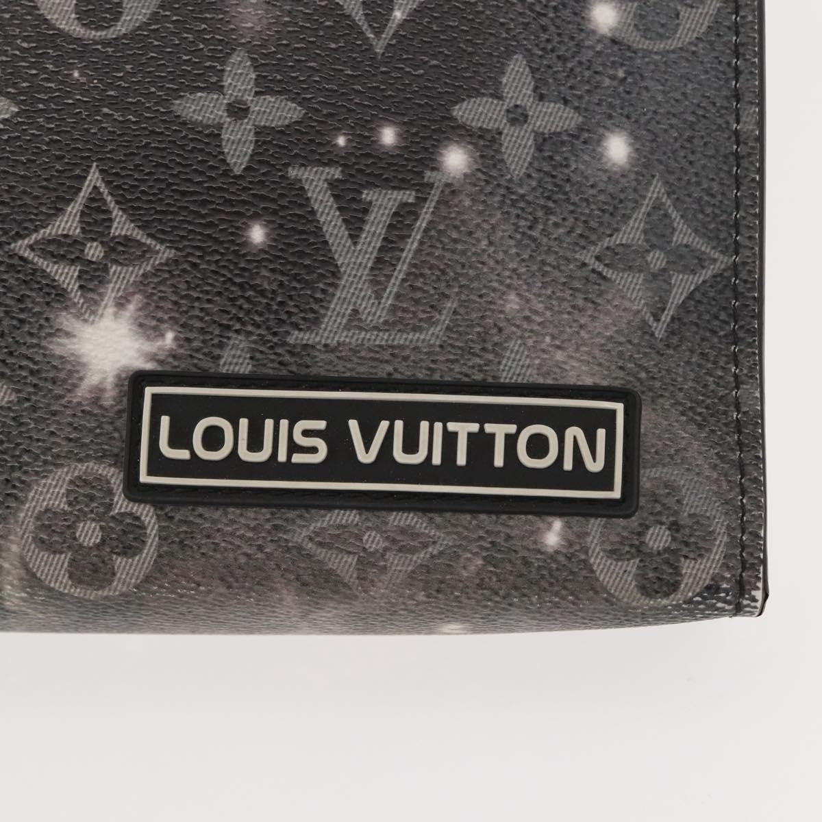 Louis Vuitton Pochette Voyage Monogram Eclipse Canvas, GRAY, CANVAS, Clutche & pouche