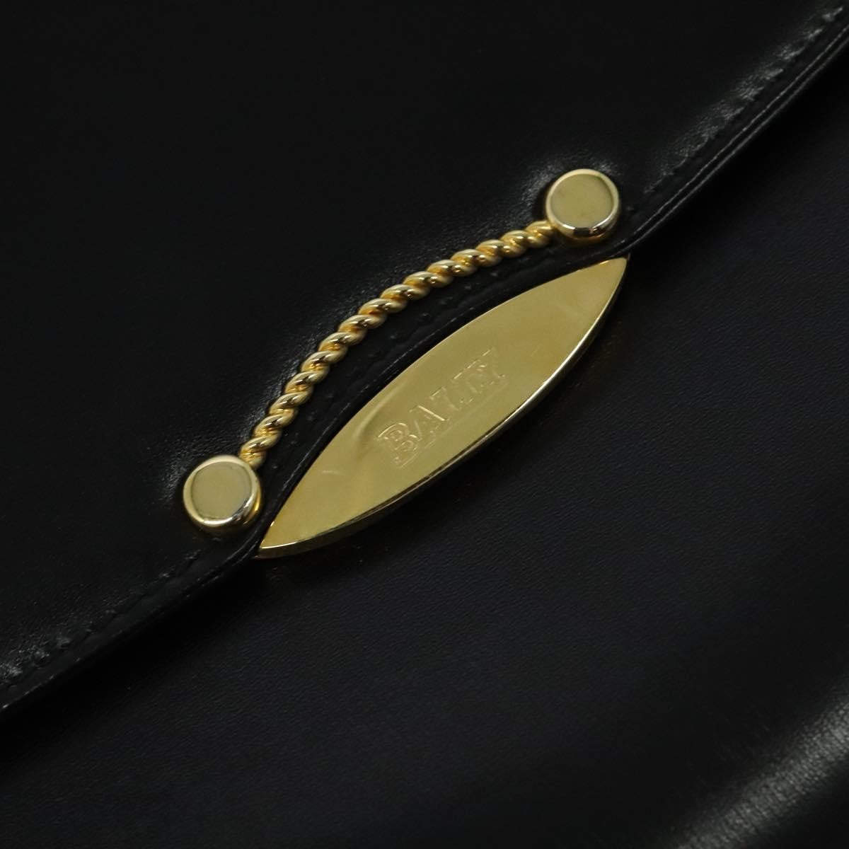 Bally Vintage Shoulder Bag Leather, Black, Leather, Shoulder Bag