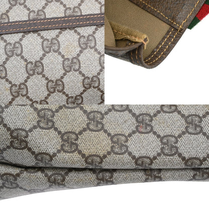 Gucci Vintage Web Strap Tote GG Coated Canvas, BEIGE, PVC, Tote bag
