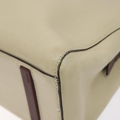 Prada Vintage Shoulder Bag Leather, BEIGE, LEATHER, Shoulder bag