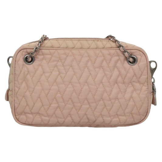 Prada Camera Bag Quilted Tessuto, PINK, NYLON, Crossbody bag