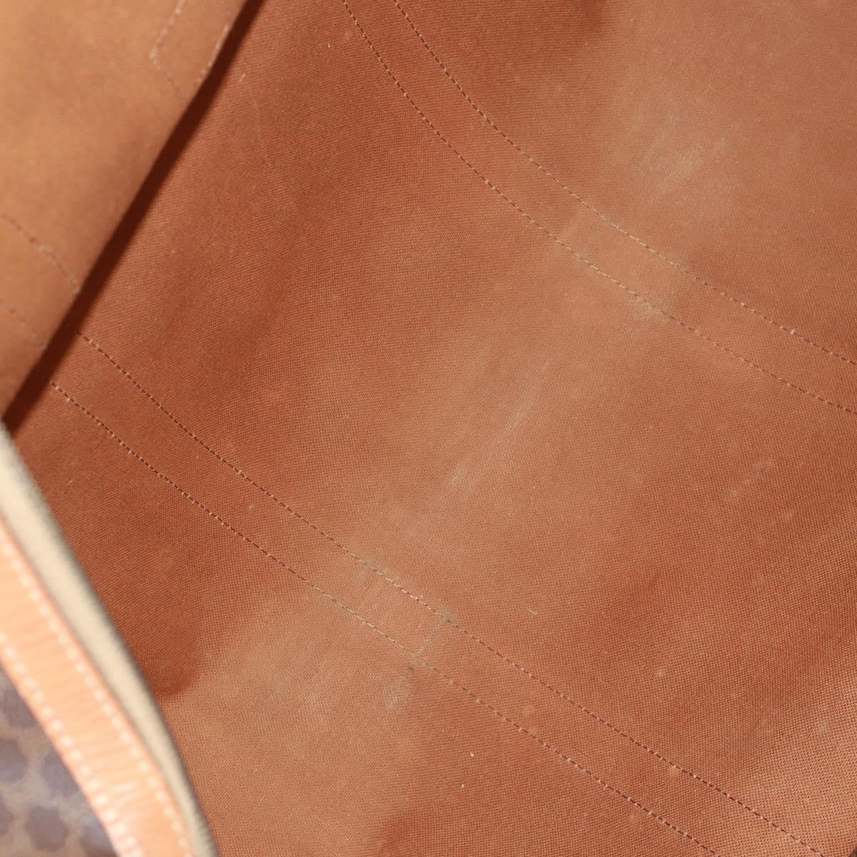 Celine Vintage Macadam Boston bag Canvas and Leather, BROWN, CANVAS, Travel bag