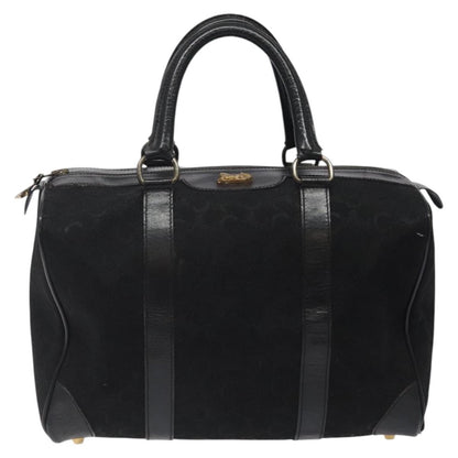 Celine C Sulky Handbag Canvas, BLACK, CANVAS, Handbag
