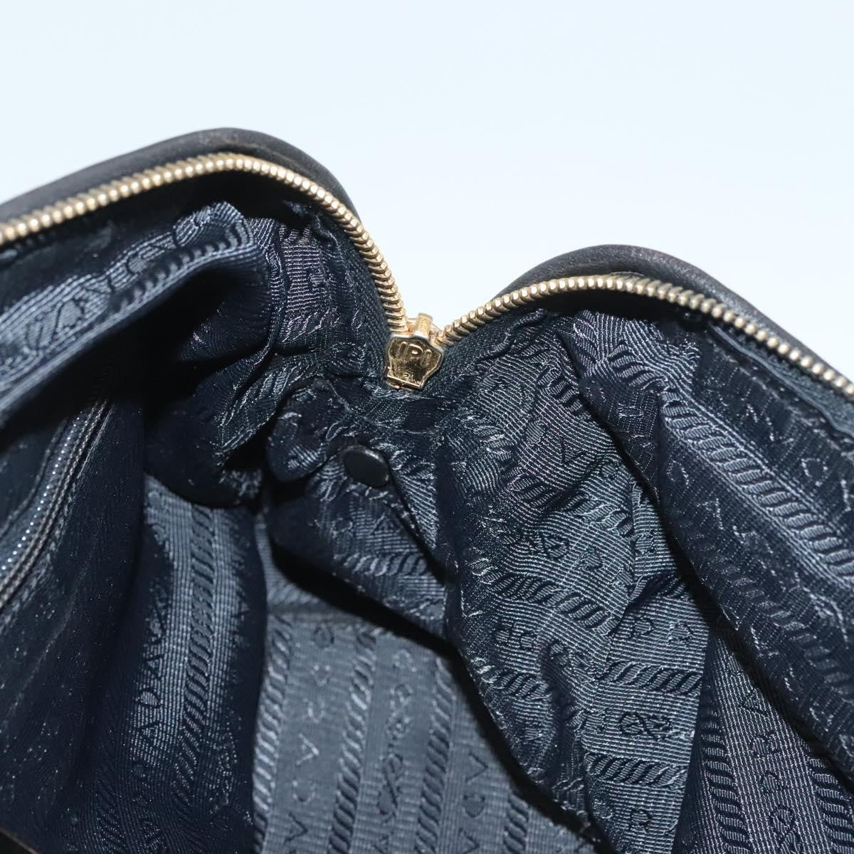 Prada Chain Shoulder Bag Tessuto, BLACK, NYLON, Shoulder bag