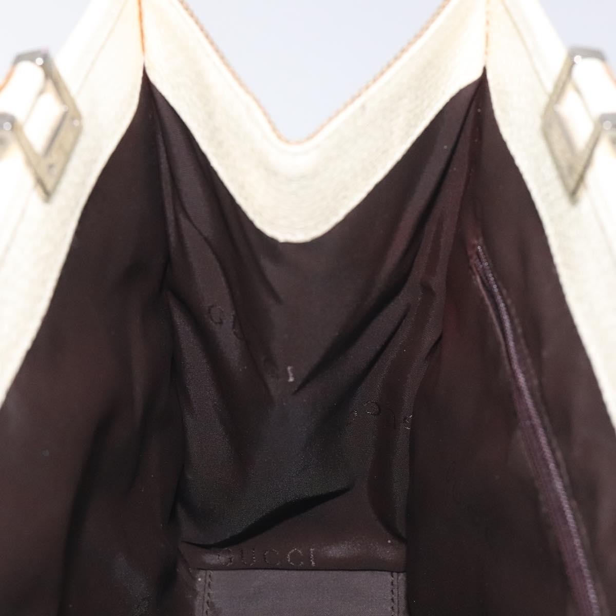 Gucci Vintage Jackie Handbag Canvas, BEIGE, CANVAS, Handbag