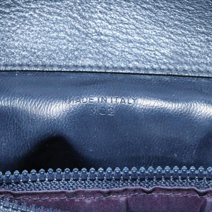 Celine Vintage Macadam Shoulder Bag Canvas and Leather, BLACK, CANVAS, Shoulder bag