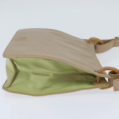 Prada Vintage Shoulder Bag Leather, BEIGE, LEATHER, Shoulder bag