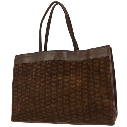 Bottega Veneta Butterfly Handle Tote Suede, BROWN, SUEDE, Tote bag
