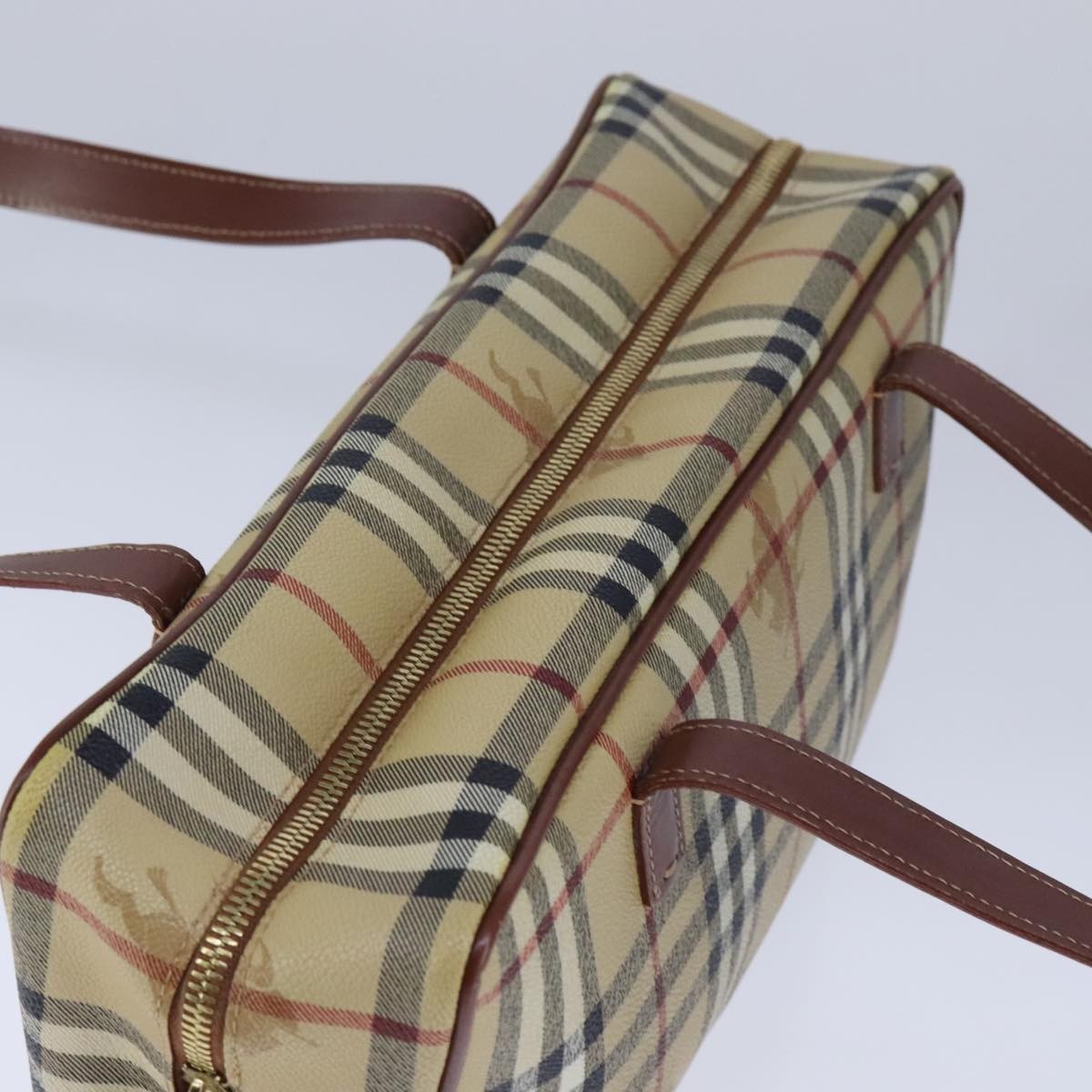 Burberry Shoulder Bag Nova Check Canvas, BEIGE, CANVAS, Shoulder bag