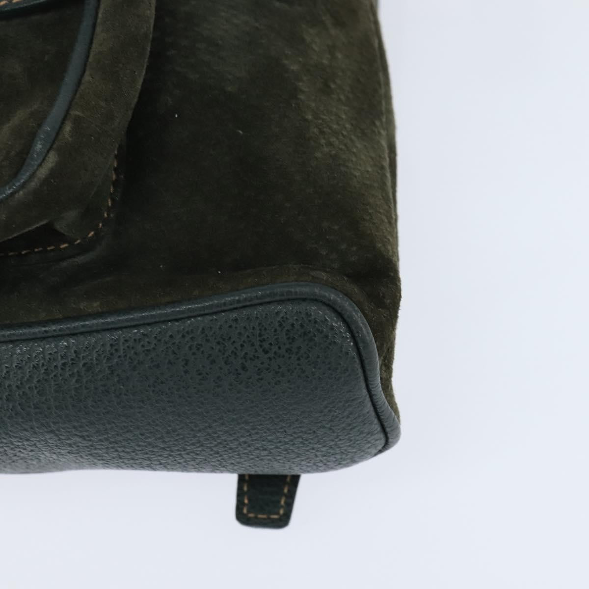 Gucci Vintage Bamboo Backpack Suede, KHAKI, SUEDE, Backpack