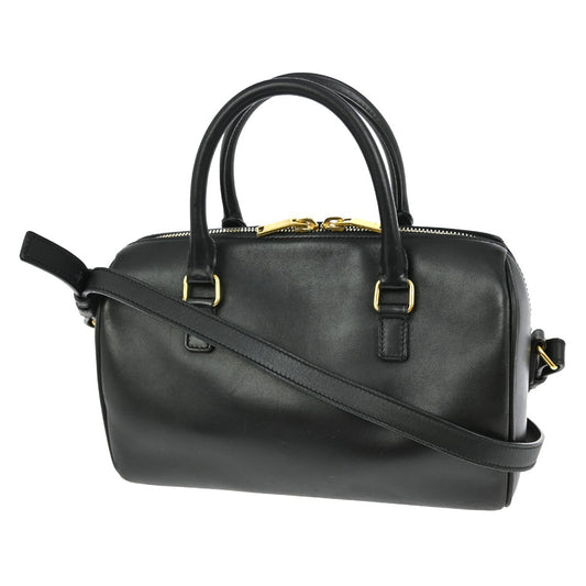 Saint Laurent Classic Baby Duffle Bag Leather, BLACK, LEATHER, Handbag