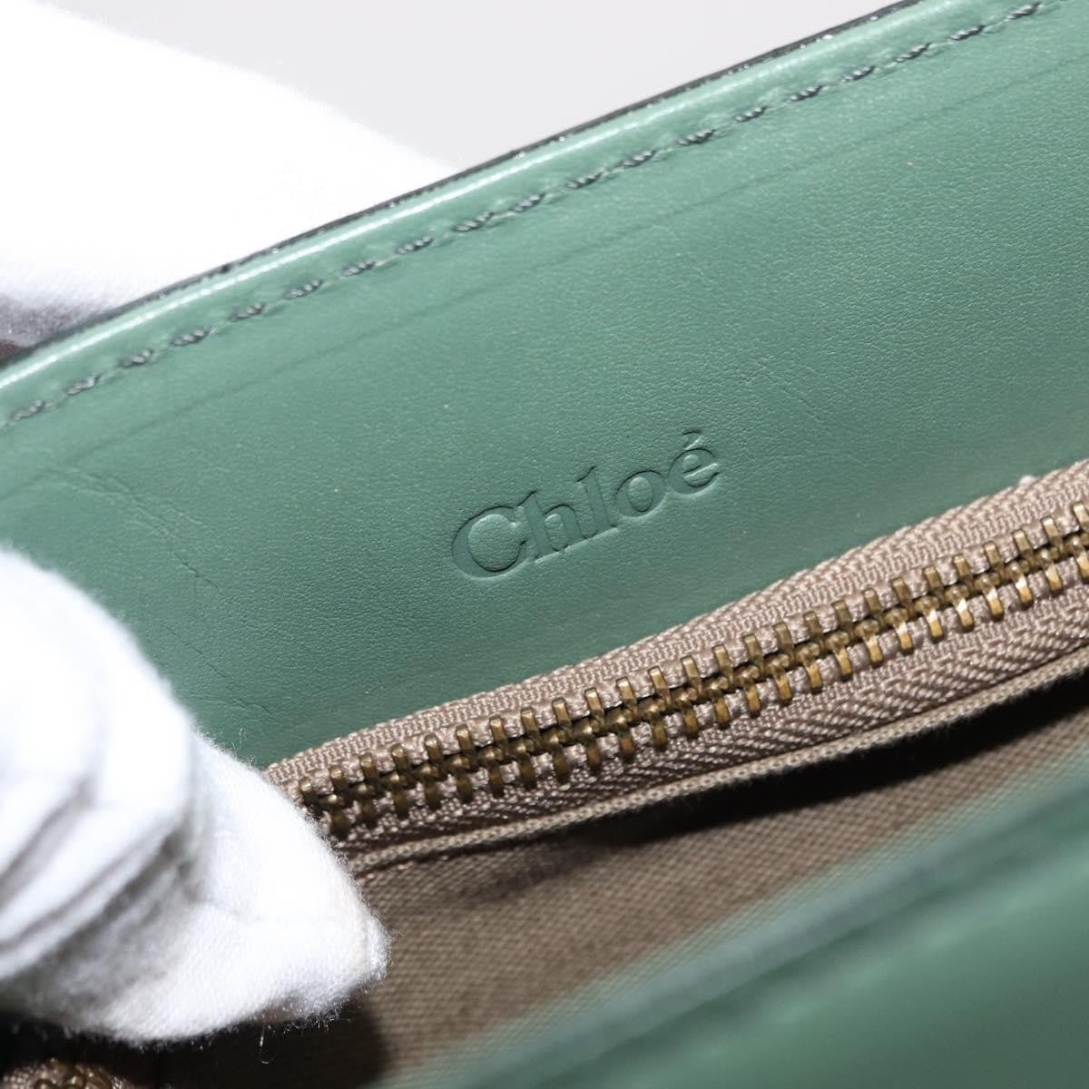 Chloe Vintage Flap shoulder bag Leather, GREEN, LEATHER, Shoulder bag