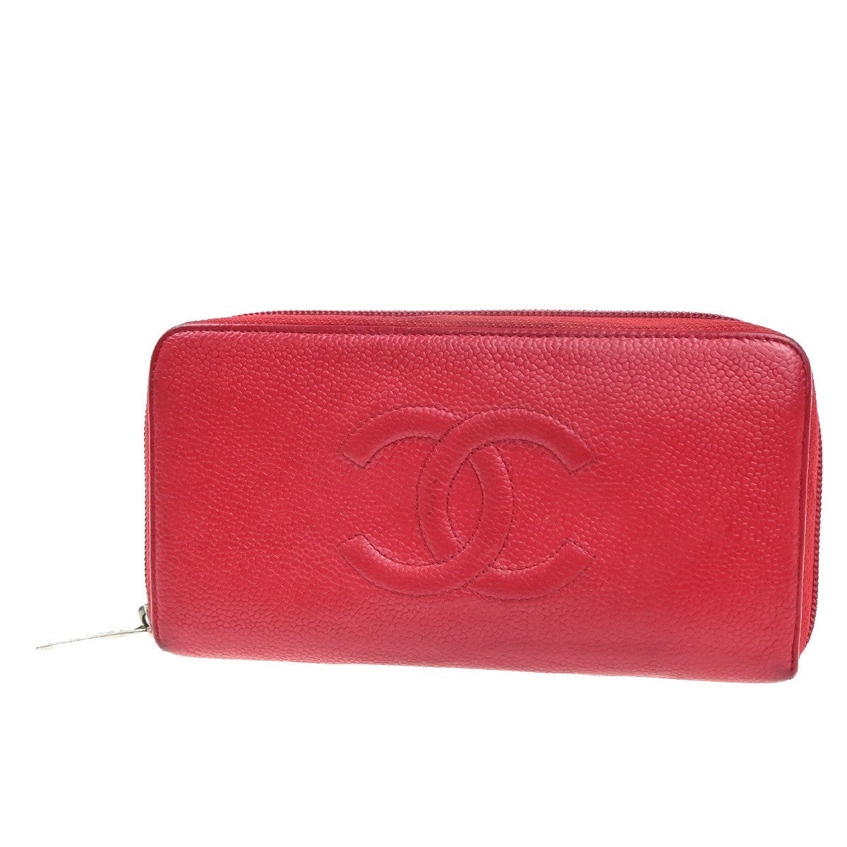 Chanel Timeless CC Zipped Organizer Wallet Leather, RED, LEATHER, Wallets