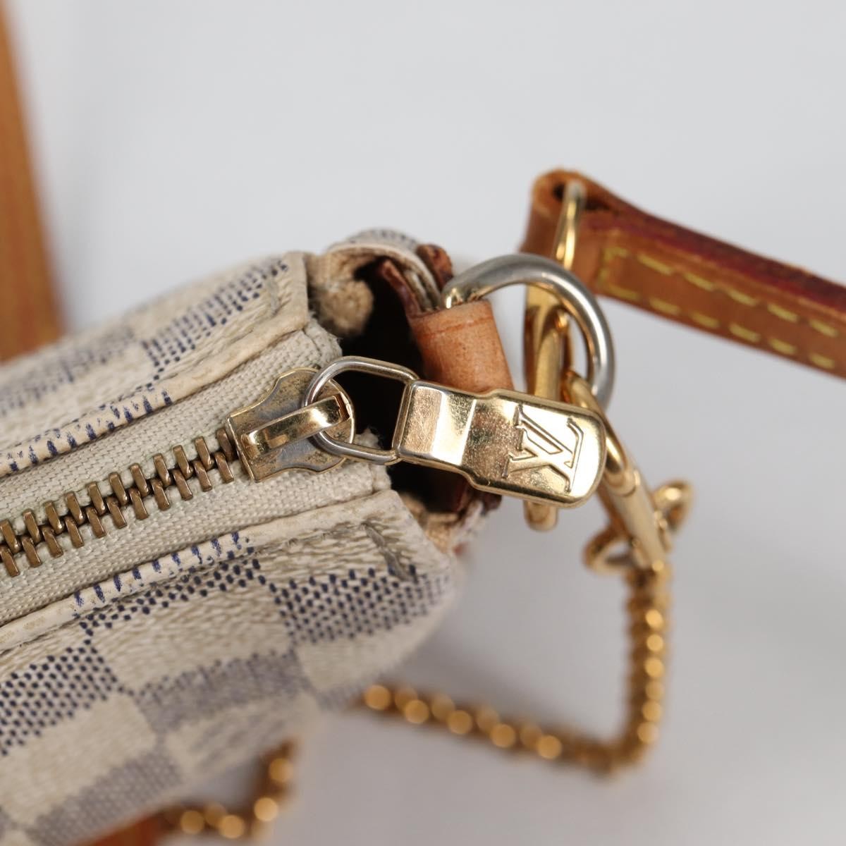 Louis Vuitton Eva Handbag Damier, WHITE, CANVAS, Shoulder bag