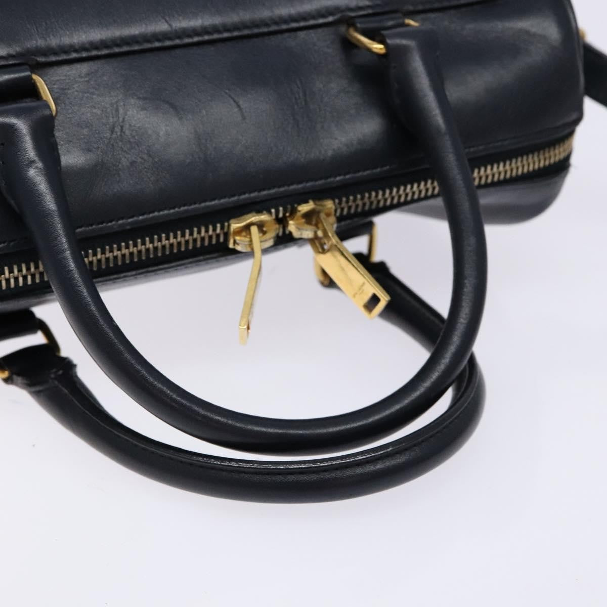 Saint Laurent Classic Baby Duffle Bag Leather, NAVY, LEATHER, Handbag