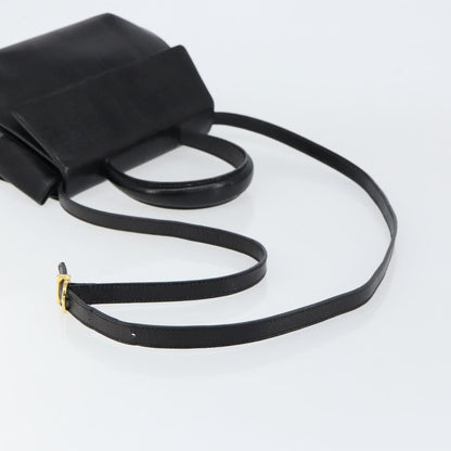 Salvatore Ferragamo Vintage Handbag Leather, BLACK, LEATHER, Handbag