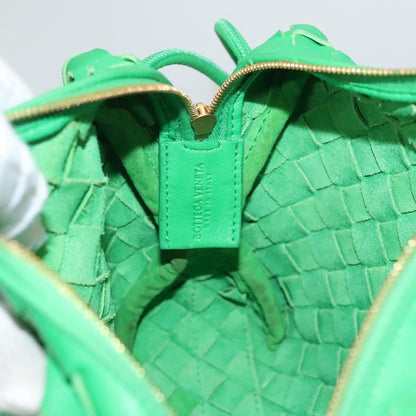 Bottega Veneta Loop Crossbody Bag Intrecciato Nappa, GREEN, LEATHER, Crossbody bag