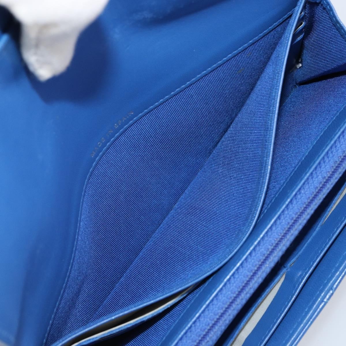 Chanel CC Gusset Classic Flap Wallet Quilted Lambskin, BLUE, LEATHER, Wallets