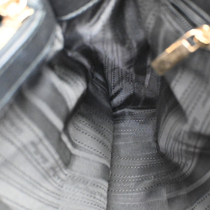 Salvatore Ferragamo Double Gancini Side Buckle Tote Leather, BLACK, LEATHER, Tote bag