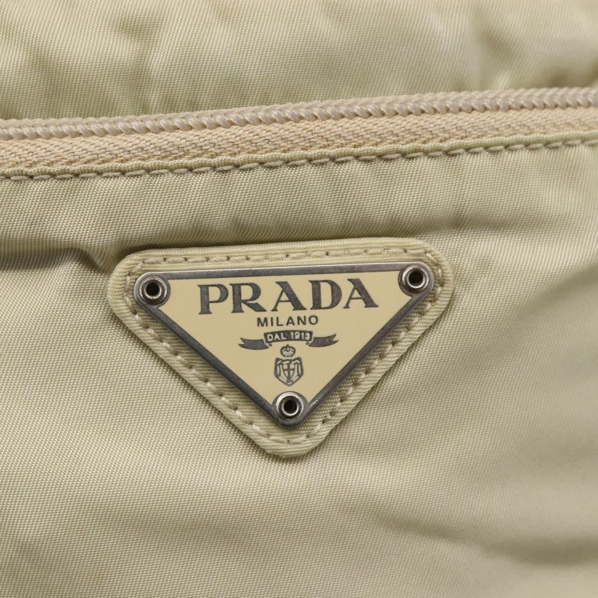 Prada Front Pocket Messenger Bag Tessuto, BEIGE, NYLON, Shoulder bag
