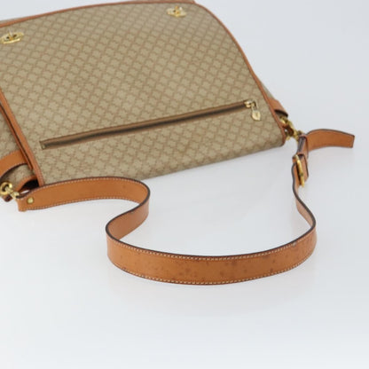 Celine Macadam Shoulder Bag PVC Leather, BEIGE, CANVAS, Shoulder bag