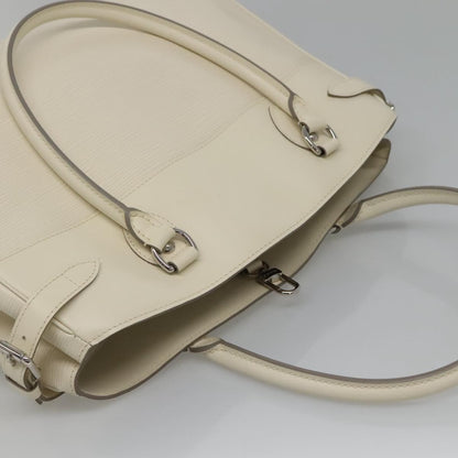Louis Vuitton Passy Tote Epi Leather, WHITE, LEATHER, Tote bag