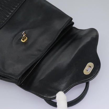 Bally Vintage Handbag Quilted Leather, Black, Leather, Handbag