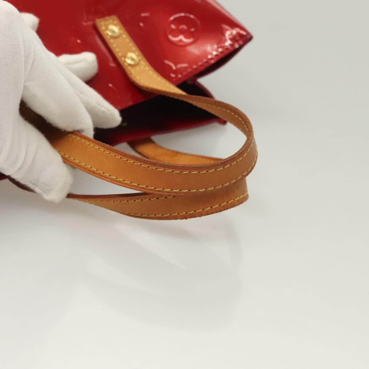Louis Vuitton Reade Handbag Monogram Vernis, RED, PATENT_LEATHER, Handbag