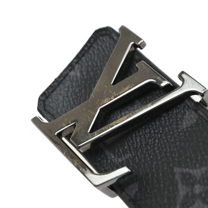 Louis Vuitton LV Initiales Belt Monogram Eclipse Leather, BLACK, CANVAS, Belts