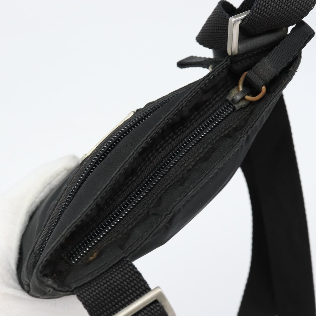 Prada Flat Messenger Bag Tessuto, BLACK, NYLON, Shoulder bag