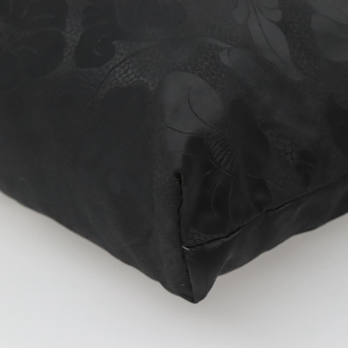 Versace Vintage Tote Nylon, BLACK, NYLON, Tote bag