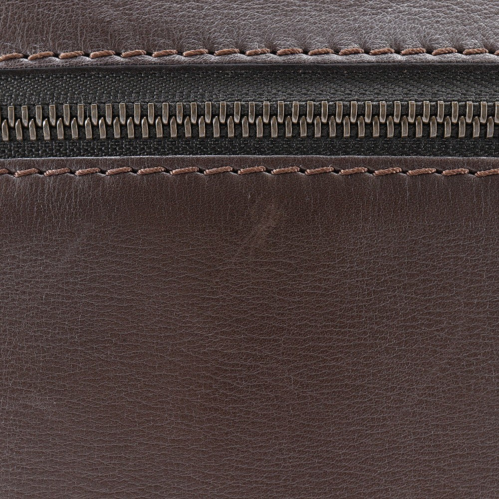 Louis Vuitton Sac Plat Crossbody Bag Utah Leather, BROWN, LEATHER, Shoulder bag