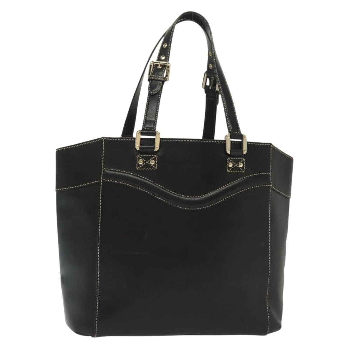 Gucci Tote Bag Leather, BLACK, LEATHER, Tote bag