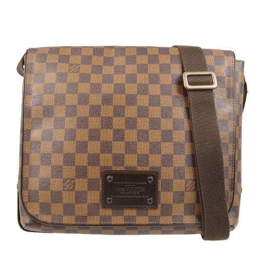 Louis Vuitton Brooklyn Handbag Damier, Brown, Canvas, Shoulder Bag