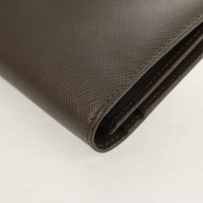 Salvatore Ferragamo Gancini Bifold Wallet Leather, GRAY, LEATHER, Wallets