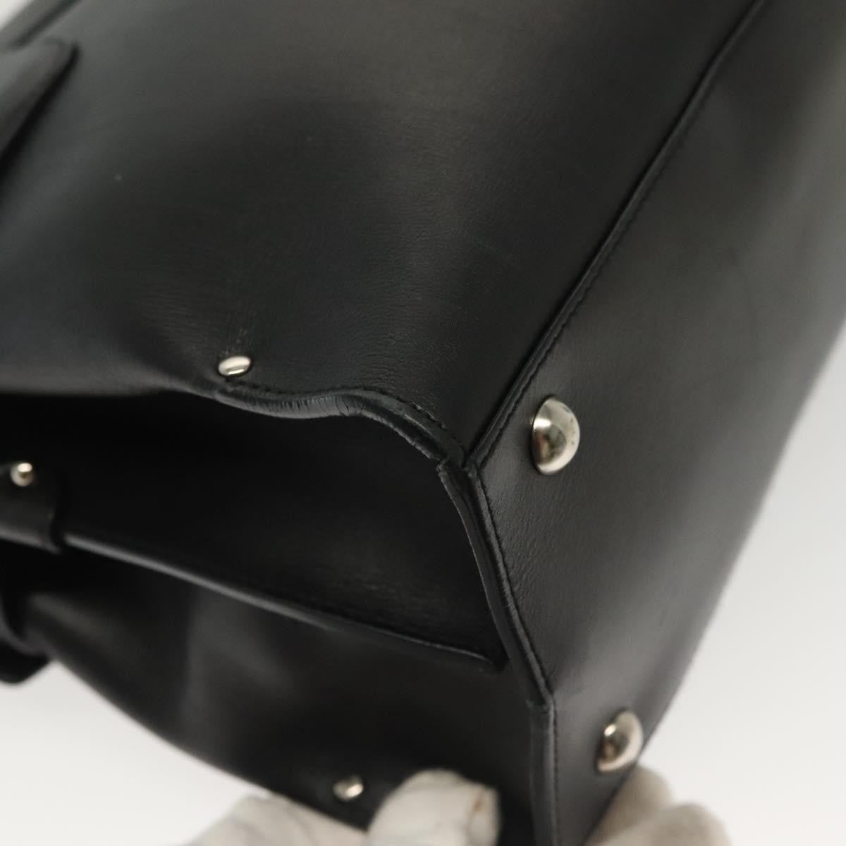 Salvatore Ferragamo Virna Satchel Leather, BLACK, LEATHER, Handbag