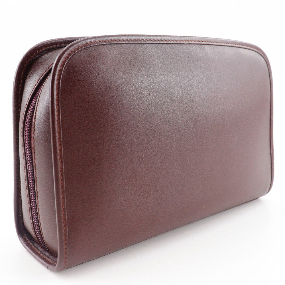 cartier Vintage must de Cartier Leather, BURGUNDY, LEATHER, Clutche & pouche