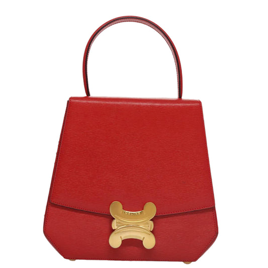 Celine Cuir Triomphe Bag Leather, RED, LEATHER, Handbag