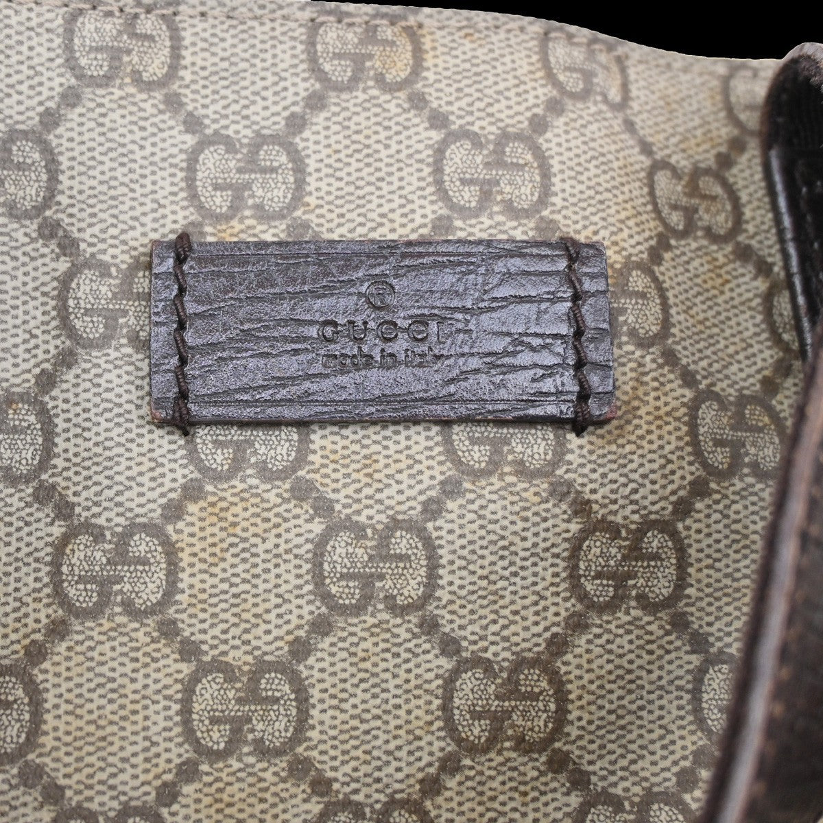 Gucci Belted Tote GG Coated Canvas, BROWN, CANVAS, Tote bag