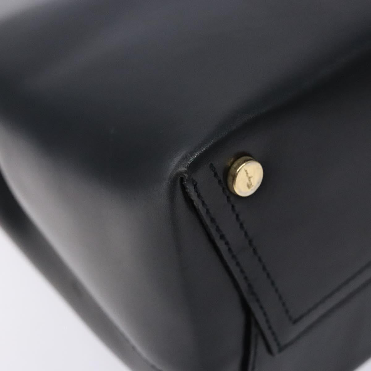 Salvatore Ferragamo Vala Shoulder Bag Leather, NAVY, LEATHER, Shoulder bag