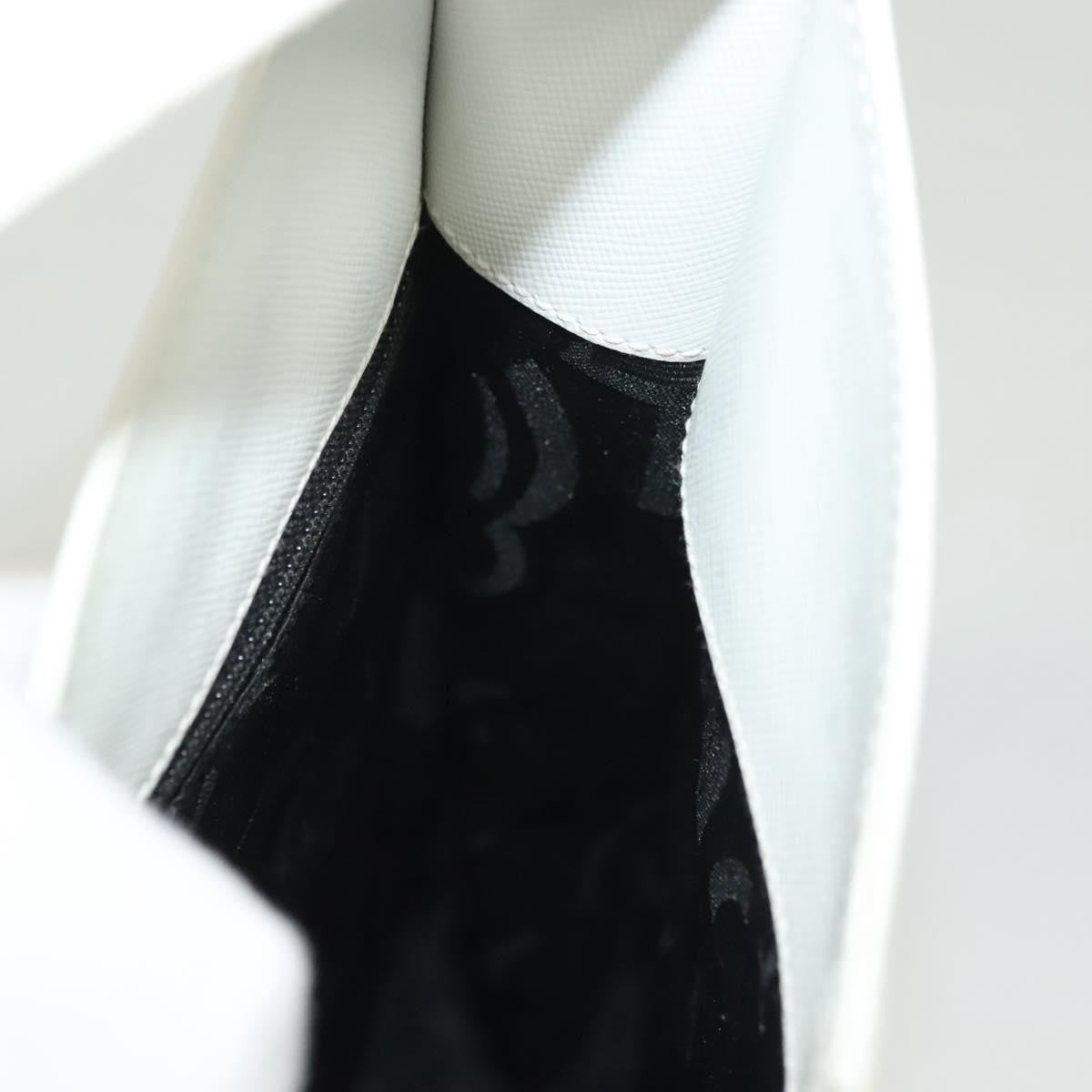 Salvatore Ferragamo Gancini Shoulder Bag Leather, WHITE, LEATHER, Shoulder bag