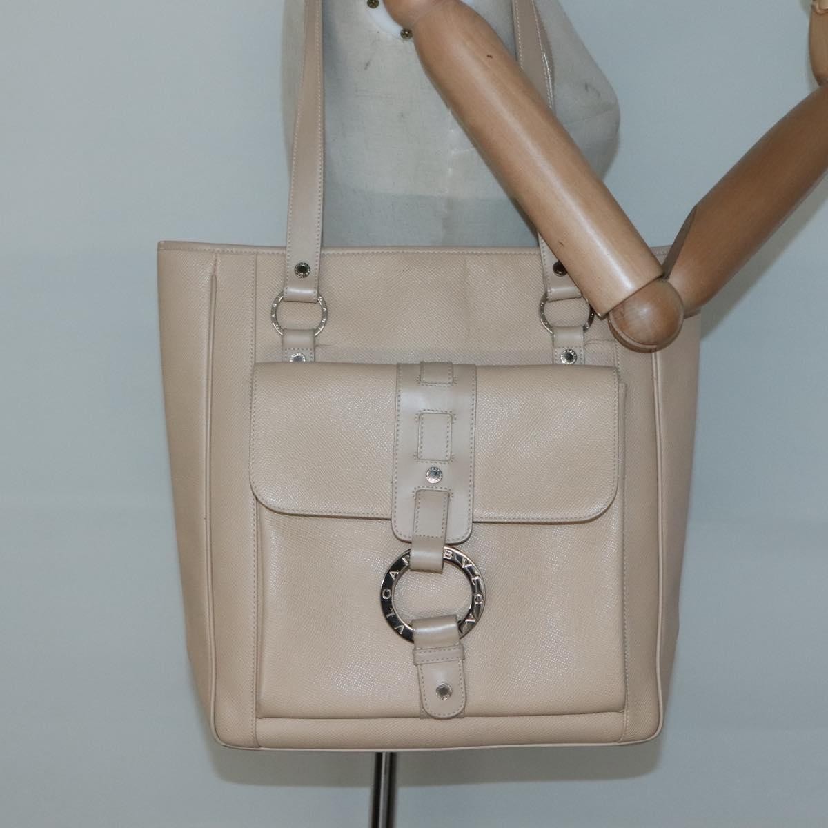 Bvlgari Tote bag Leather, BEIGE, LEATHER, Tote bag