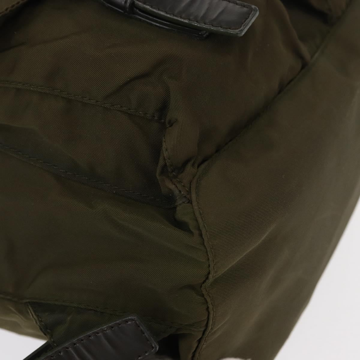 Prada Double Front Pocket Backpack Tessuto, KHAKI, NYLON, Backpack